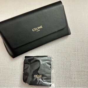 Celine Black Leather Sunglass case